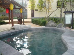 大连唐风温泉泡池一角