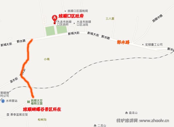 旅顺蝴蝶谷地图